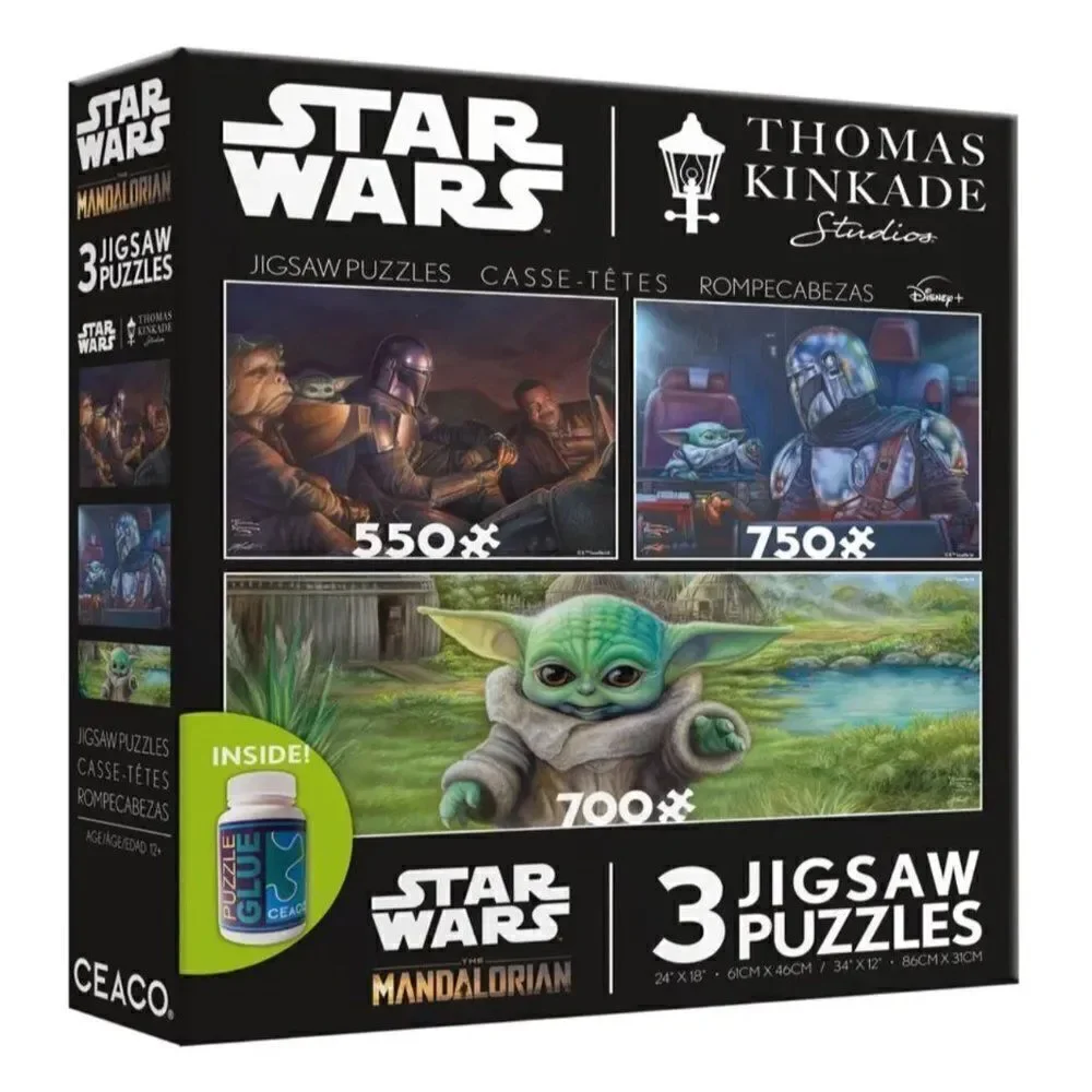 Star Wars The Mandalorian 3 Interlocking Jigsaw Puzzles